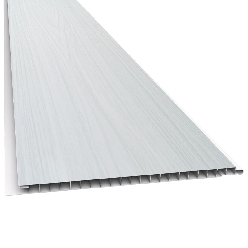Lámina de cielo raso en PVC Color Blanco Tipo Madera 5.95 0.30 cms