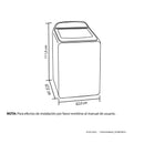 Lavadora Haceb IVY 19 Kilogramos Panel Digital Negra