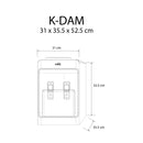 Dispensador de agua KALLEY de mesa para botellón K-DAM Gris