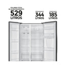 Nevecón KALLEY Side by Side 529 Litros K-N529L2 Gris