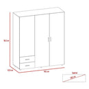 Closet Dassel Rovere 140.1x161.5cm con 2 Cajones