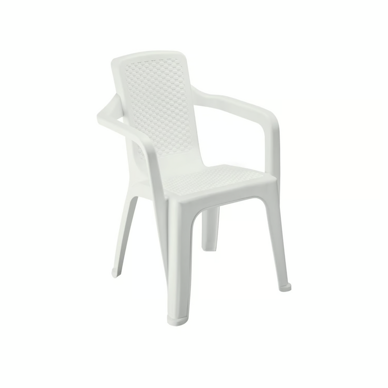 Silla Plastica Rimax con Brazos Eterna Blanco Arena