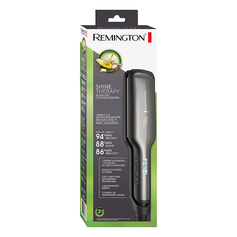 Plancha Alisadora Remington Shine Therapy con placas anchas