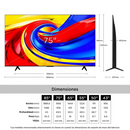 Televisor TCL 75” P7L QLED 4K UHD Google TV