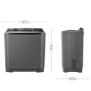 Lavadora LG Doble Tina 15Kg Negro Roller Jet