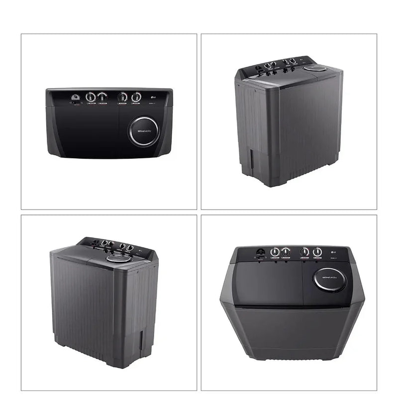 Lavadora LG Doble Tina 15Kg Negro Roller Jet