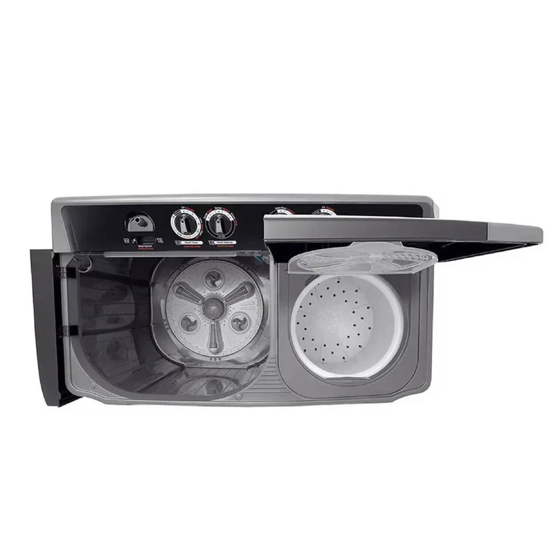 Lavadora LG Doble Tina 15Kg Negro Roller Jet