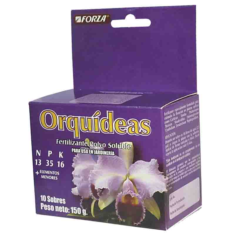 Fertilizante Orquídeas 13- 35-16 Polvo Soluble 150g 10 Sobres