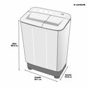 Lavadora KALLEY Semi Automática 7 Kilogramos K-LAVSA7B Blanco