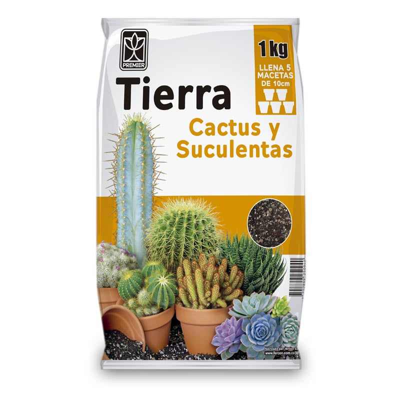 Tierra, cactus y suculentas x 1 KG