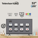 Televisor KALLEY 32" Pulgadas 81 cm TV32HDG HD LED Plano TV