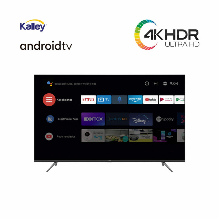 TV KALLEY 55" Pulgadas 139 cm ATV55UHD 4K-UHD LED Plano Smart TV Android